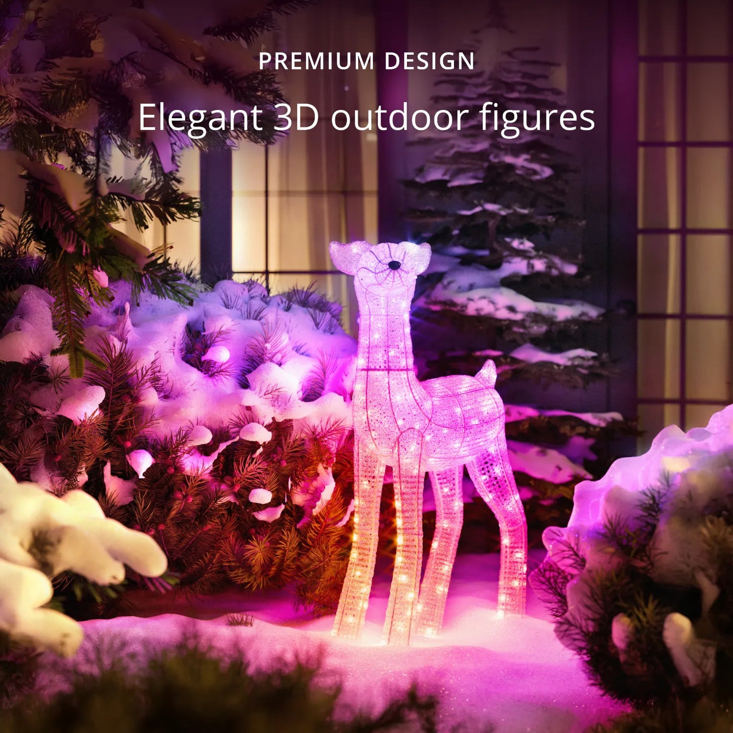 Twinkly 3D Reindeers Doe