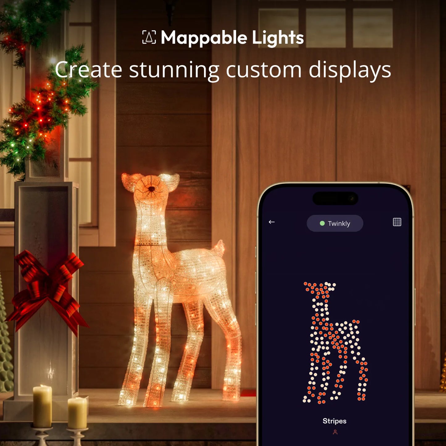 Twinkly 3D Reindeers Doe