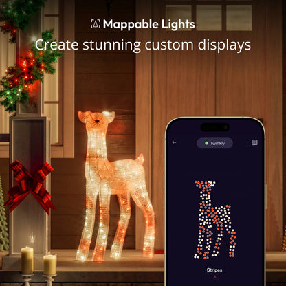 Twinkly 3D Reindeers Doe