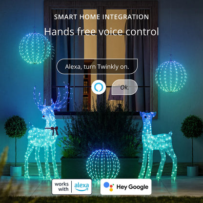 Twinkly 3D Reindeers Deer